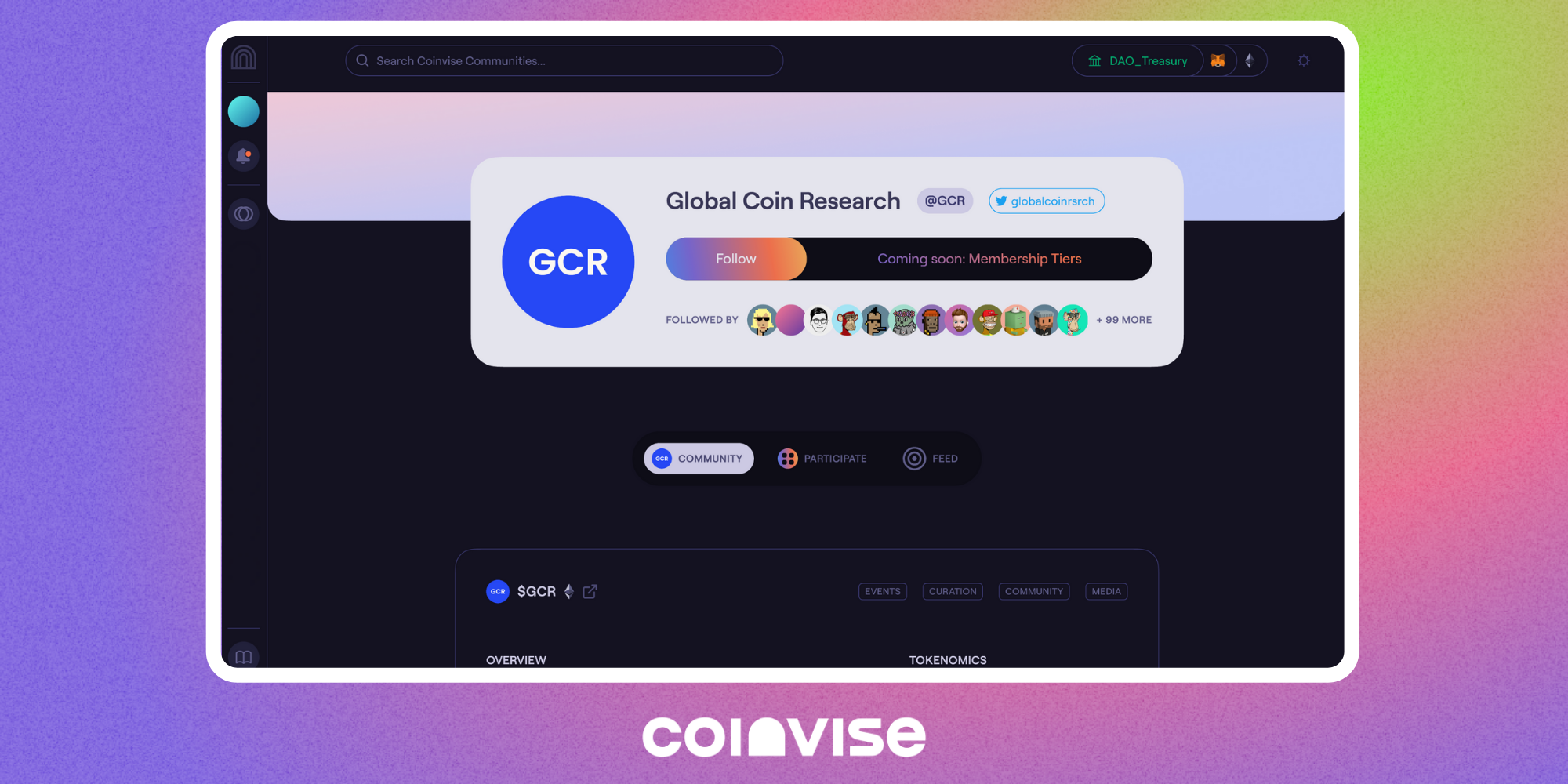 Coinvise's Profile - Community Tab